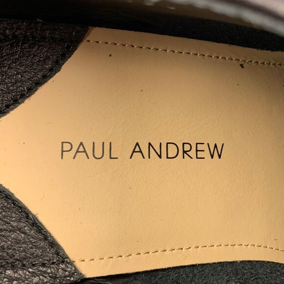 PAUL ANDREW Size 10.5 Black Leather Lace Up Shoes main image 5